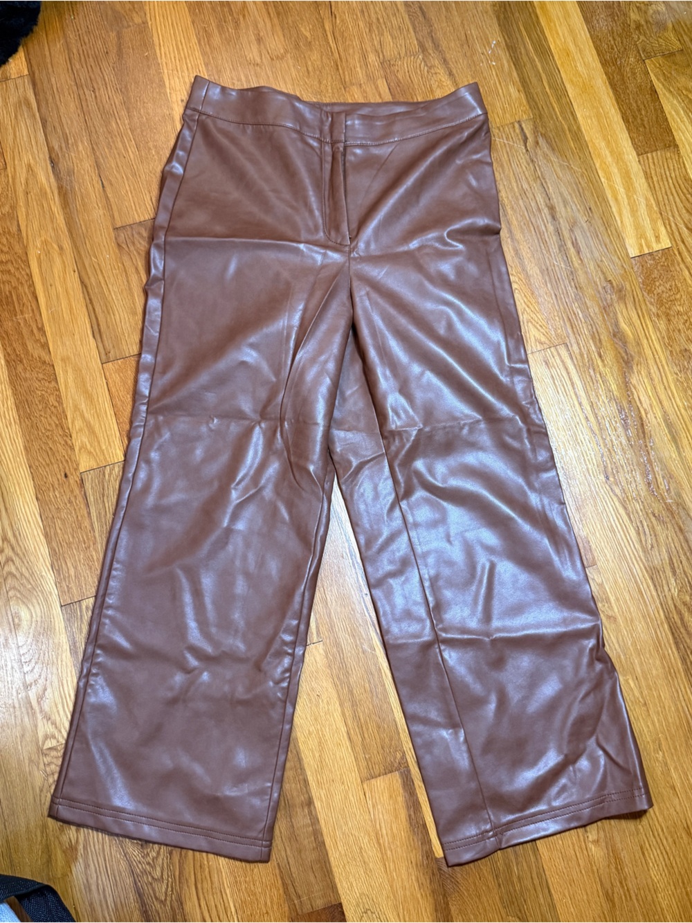 Bagatelle Collection Brown Faux Leather Dress Pants Size Small